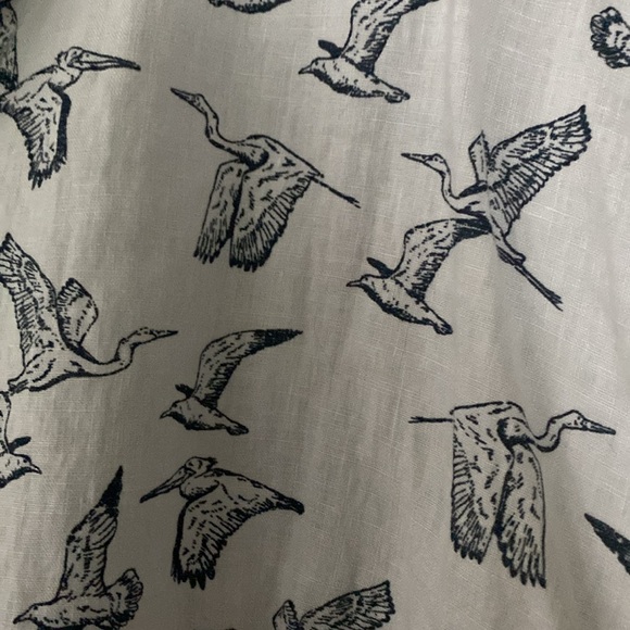 C&C California Linen Crane Boxy Top Size L - Picture 2 of 6